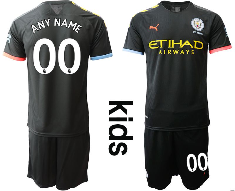 Youth 2019-2020 club Manchester City away customized black Soccer Jerseys->manchester city jersey->Soccer Club Jersey